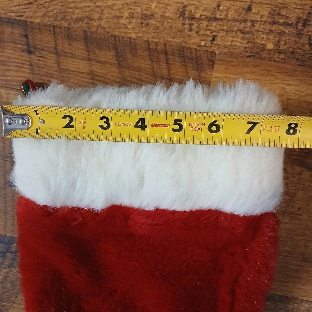Plush Christmas Stocking Vintage 90s Elephant Jingle Bell Stuffed 17